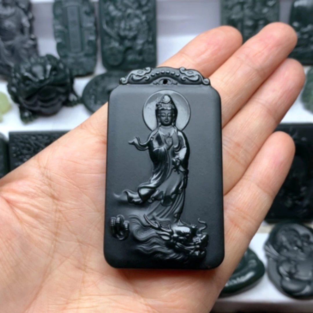 【闪购商品】颈饰未镶嵌和田玉双面雕刻