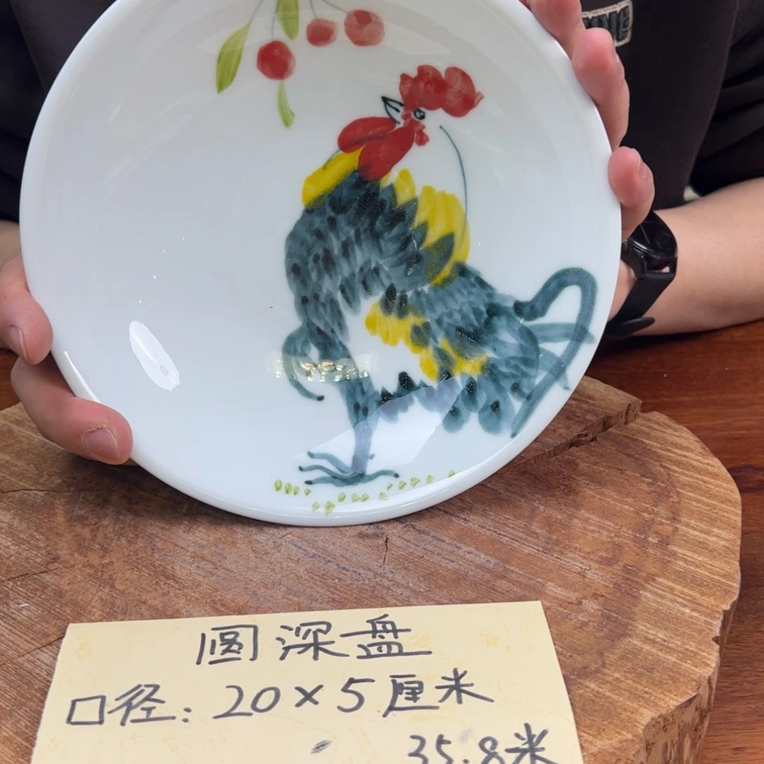 瓷片景德镇瓷器手工手绘制作