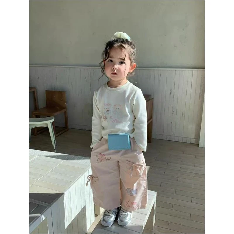 【别出心裁】XZM·25春~女童春装新款洋气卡通印花休闲裤1520（汉服）