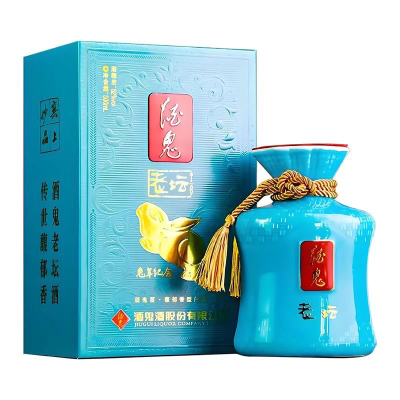 酒鬼酒鬼酒老坛兔年生肖纪念酒52度500ml单瓶礼盒装 馥郁香型52度