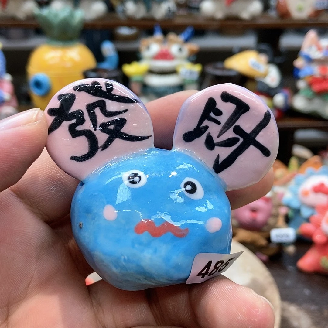 摆件直播间手工抽象陶瓷摆件485