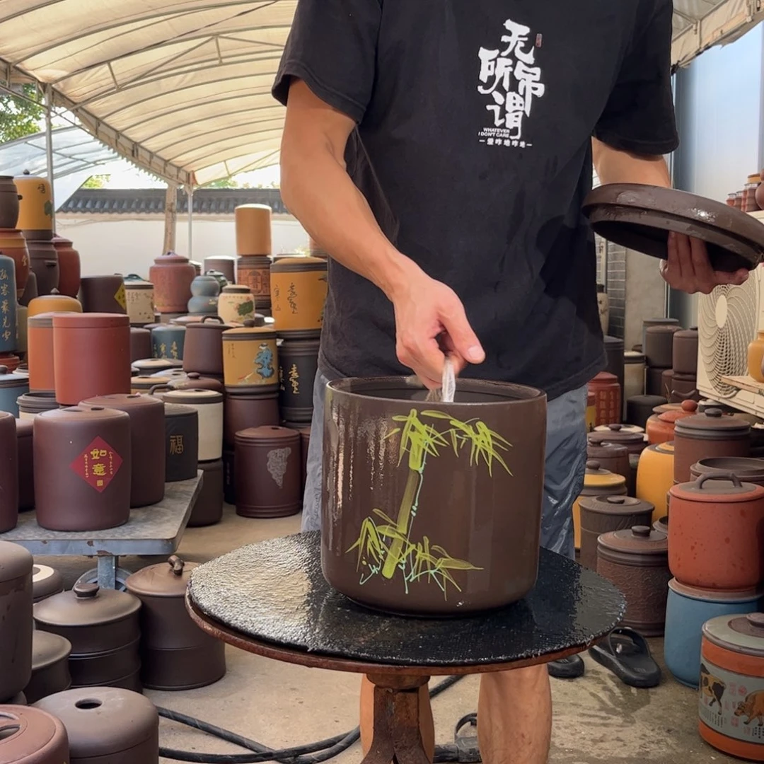 紫砂茶叶罐8饼茶叶罐