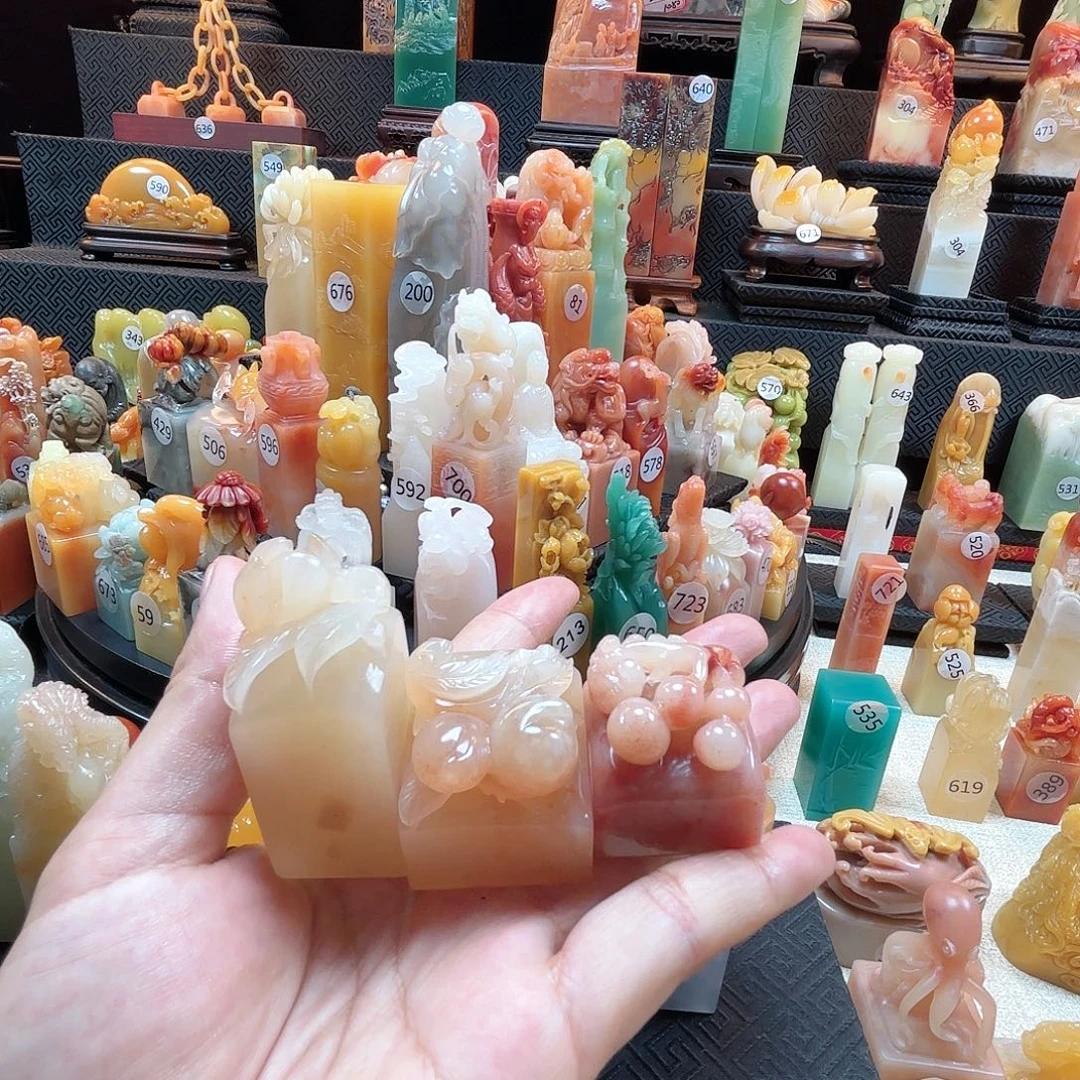 纯***人寿山石其他三方印章