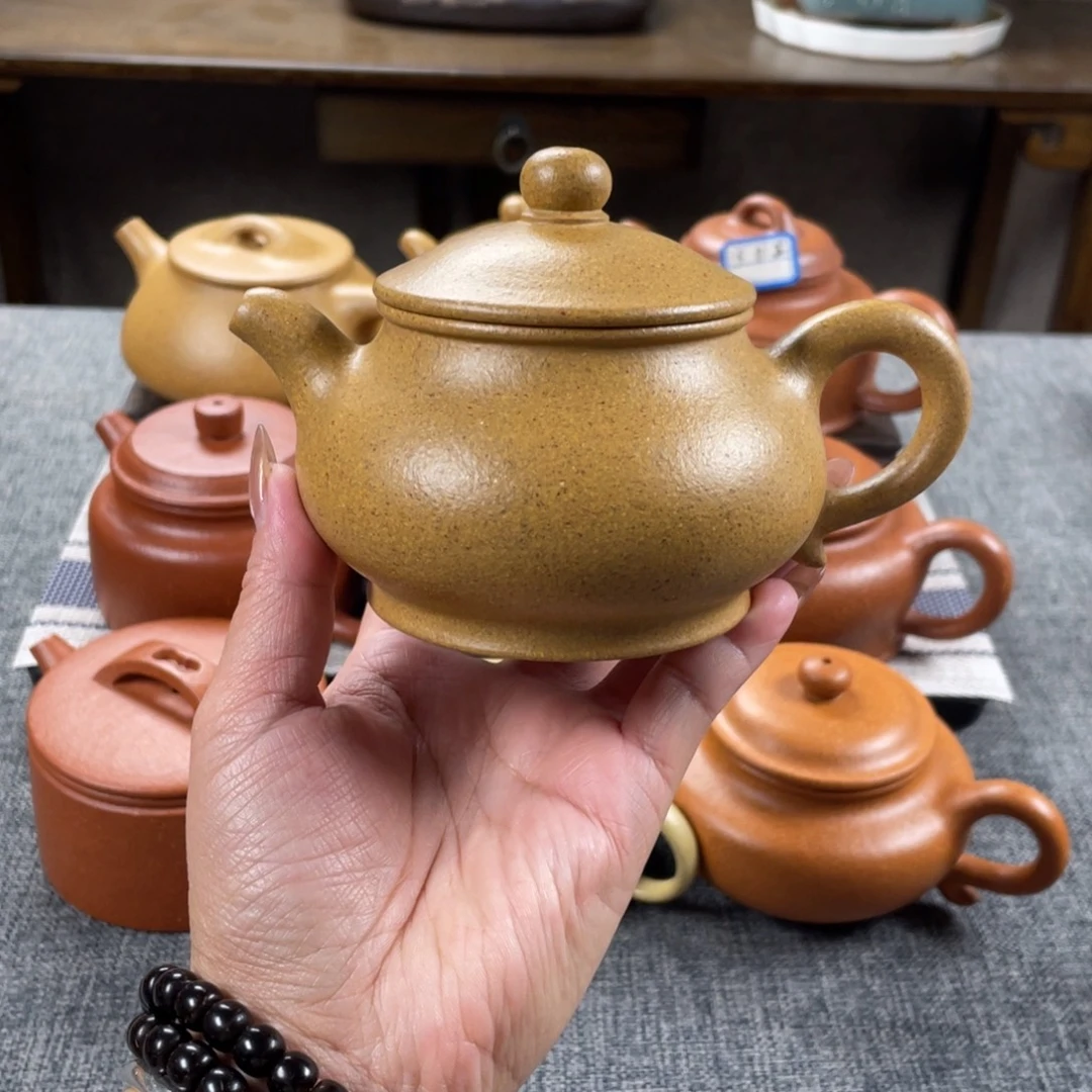 紫砂茶壶黄金段潘壶全手30目220