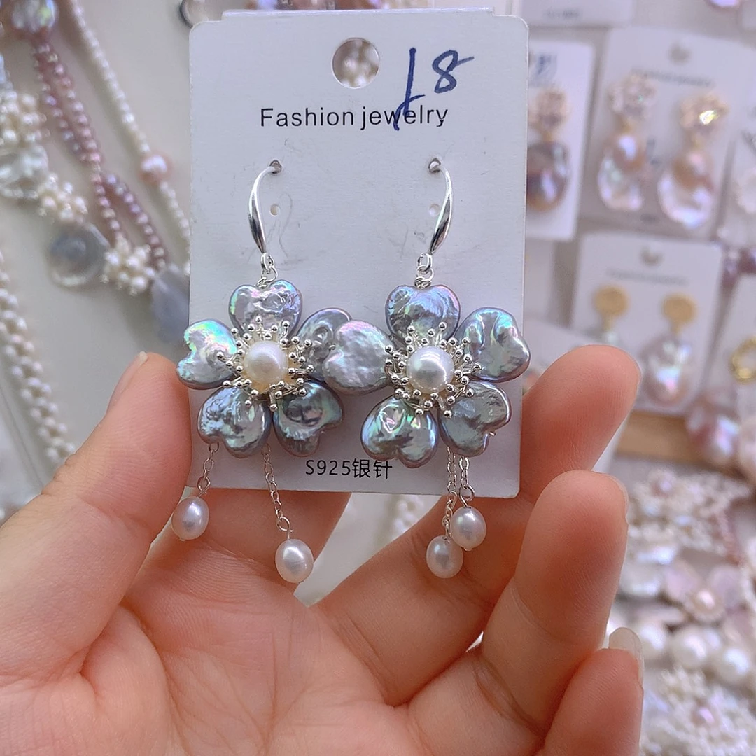 耳环未镶嵌淡水珍珠