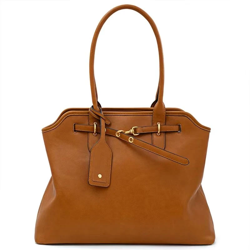 {点心}2025年新款轻奢百搭手提斜挎单肩包 1059-棕色 39*13*31cm