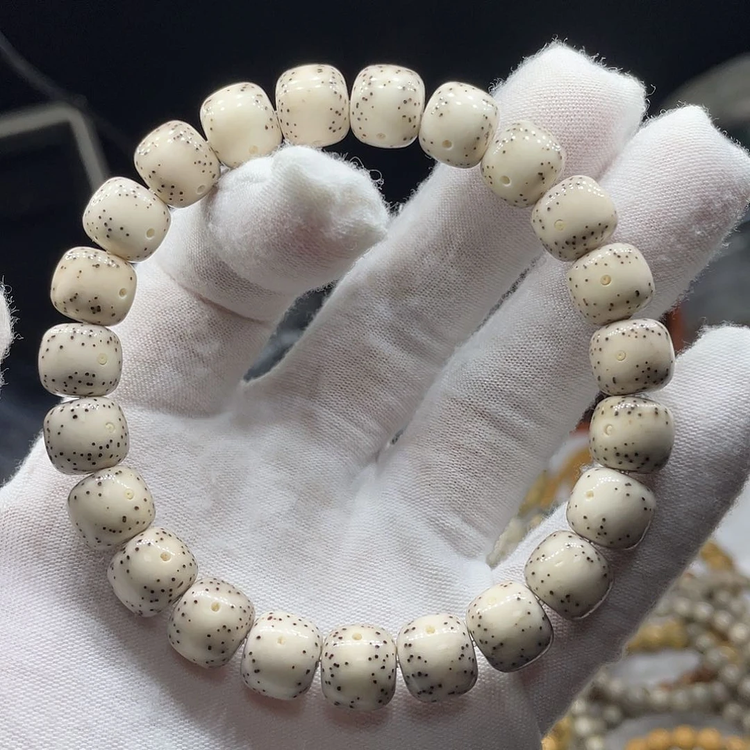 手串星月菩提SS双金款10.5骨瓷白