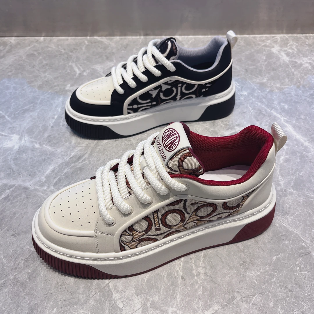 （春季不加绒）2025年防臭休闲运动鞋时尚潮鞋男士厚底男鞋5-796