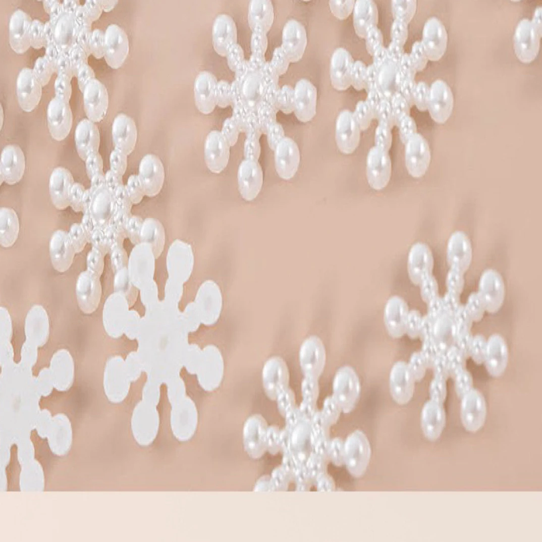 雪花贴片雪人冬季装饰雪花型手工diy装饰配件