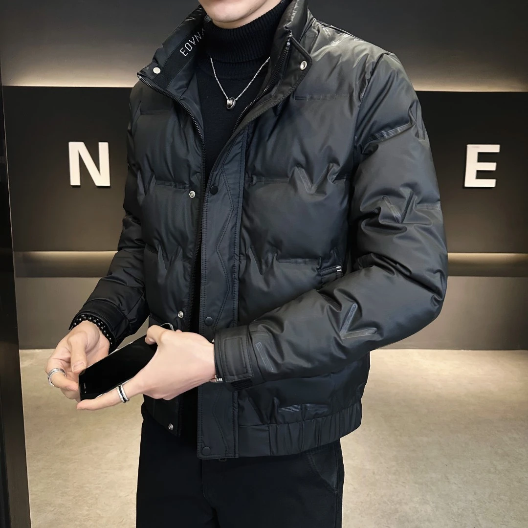 羽绒服男士保暖修身立领秋冬季青年短款时尚休闲百搭潮流轻薄外套