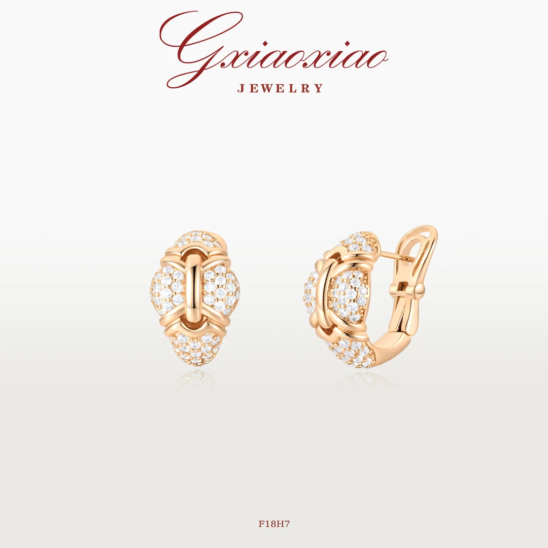 G XIAOXIAO 镀K金 气质复古高级精致经典百搭耳环 F18H7
