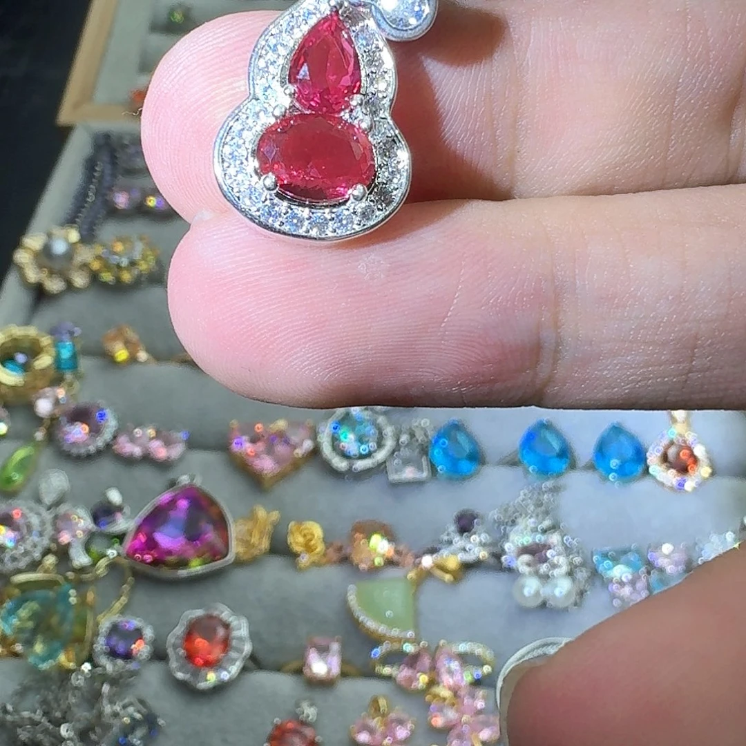 托帕石戒指银S925镶嵌