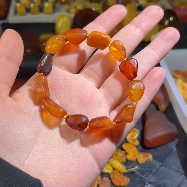 琥珀未镶嵌颈饰手串