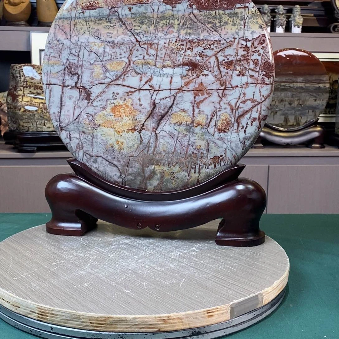 石材广西国画石草花石