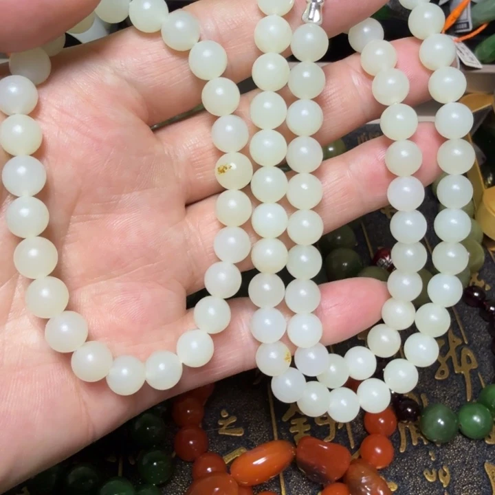 和田玉颈饰未镶嵌套装