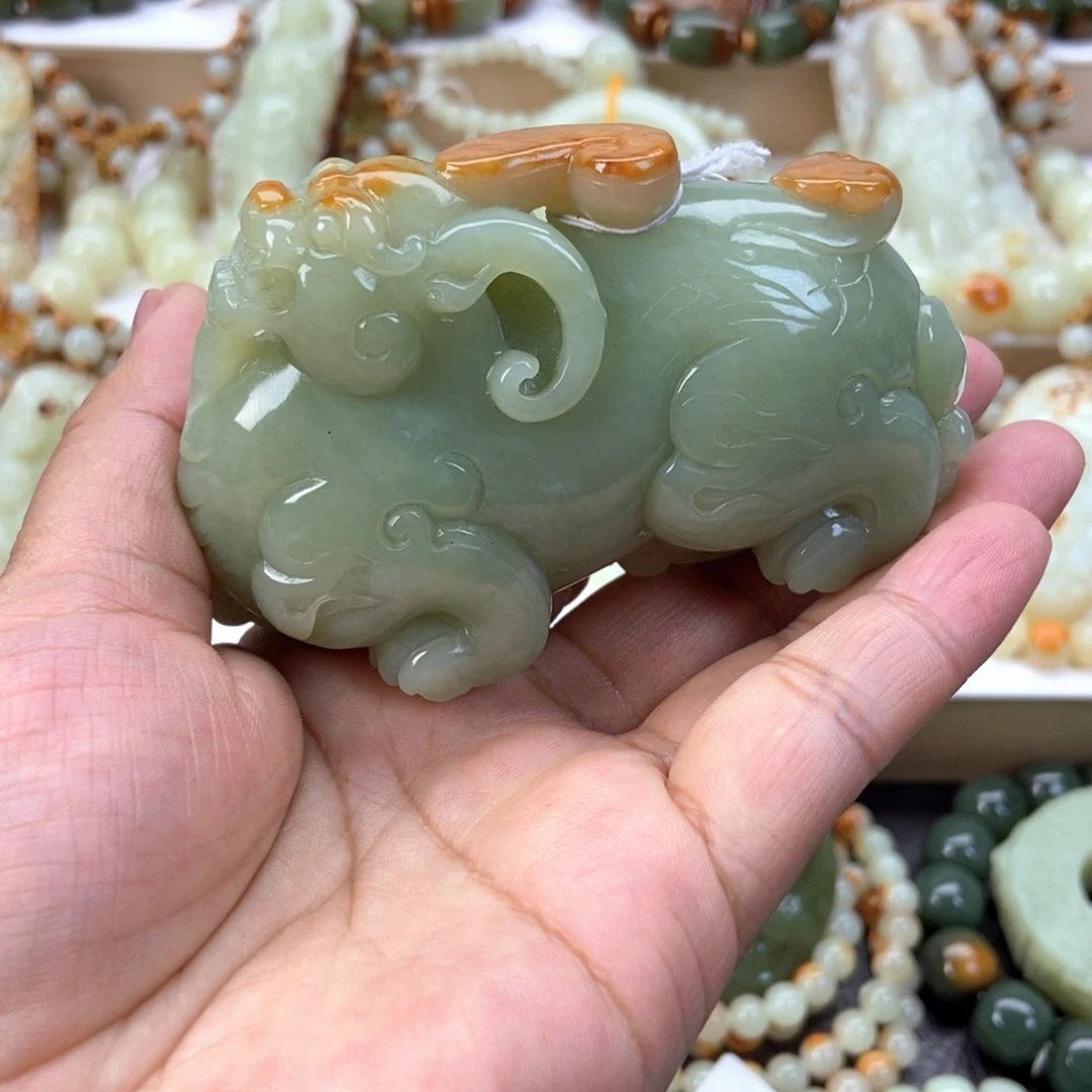 透闪石质玉把件未镶嵌林*泉