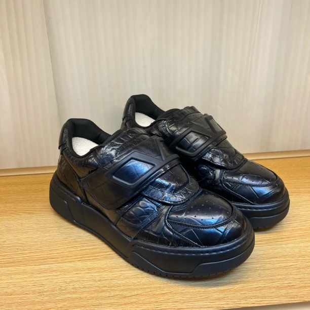 ZJ8396-1耀石黑顶奢定制稀有皮男鞋