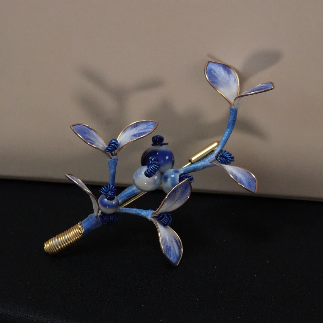 非金属布艺胸针 设计款胸针非遗绒花绒花旗袍配饰古风饰品手工