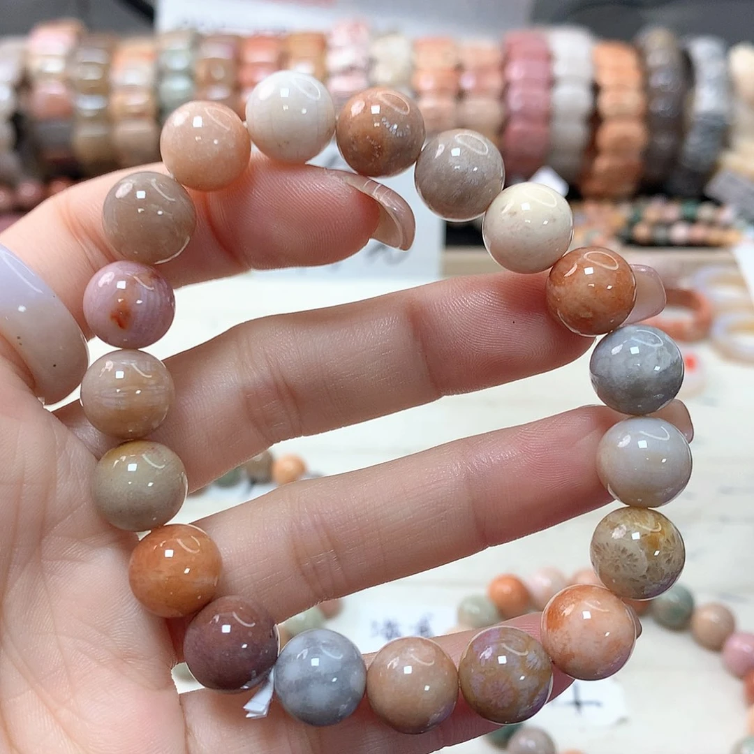 硅化珊瑚（珊瑚玉）手链未镶嵌大*º370