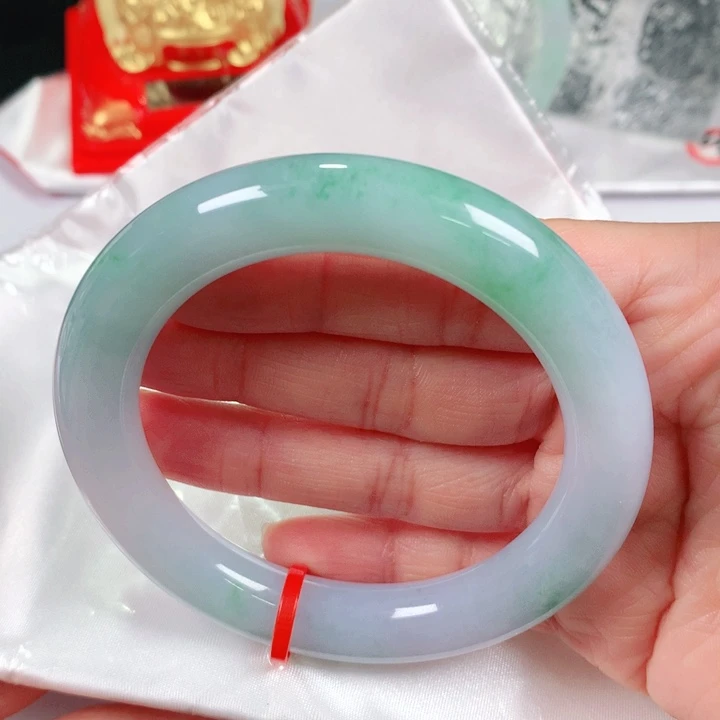 未镶嵌手镯翡翠   编号0053 圆条57+