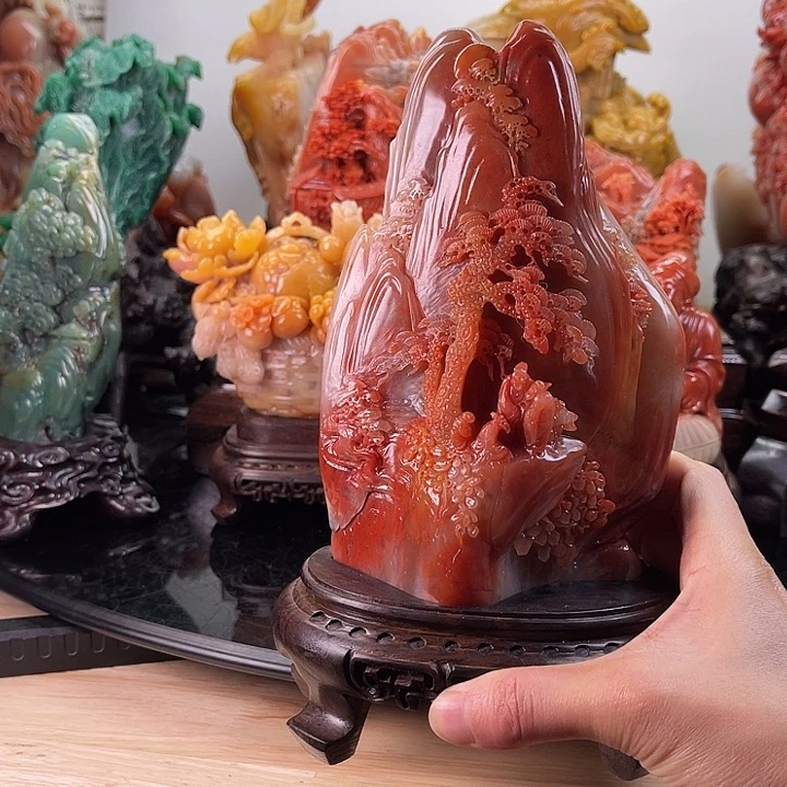 寿山石富春山居图