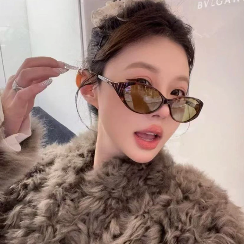复古猫眼窄框发箍墨镜防紫外线甜酷时尚太阳镜辣妹凹造型眼镜潮