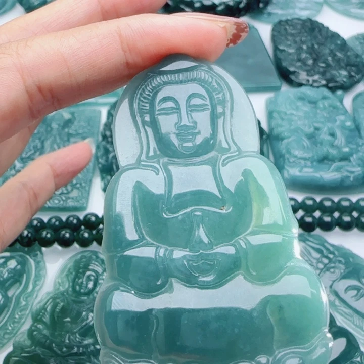 翡翠未镶嵌颈饰多样性发货天然A货翡翠