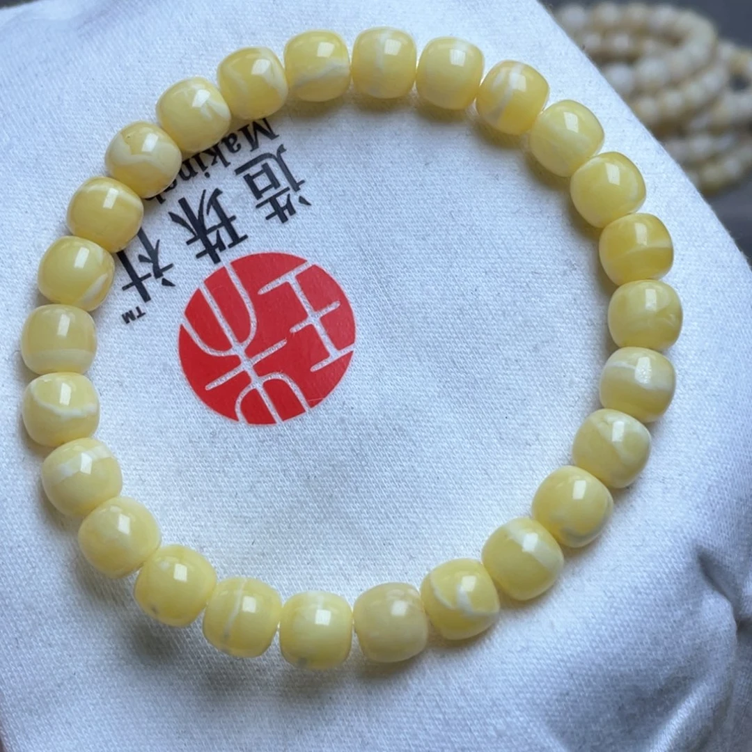 蜜蜡裸石未镶嵌8m蜜蜡手串