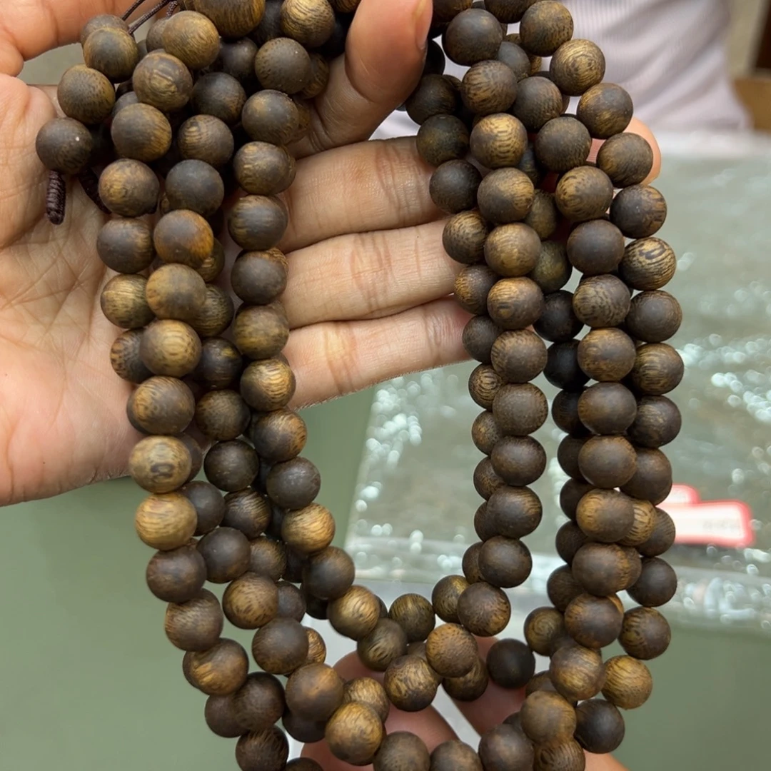 沉香手串透顶绿卡9/40g沉水浮多圈多样性发一