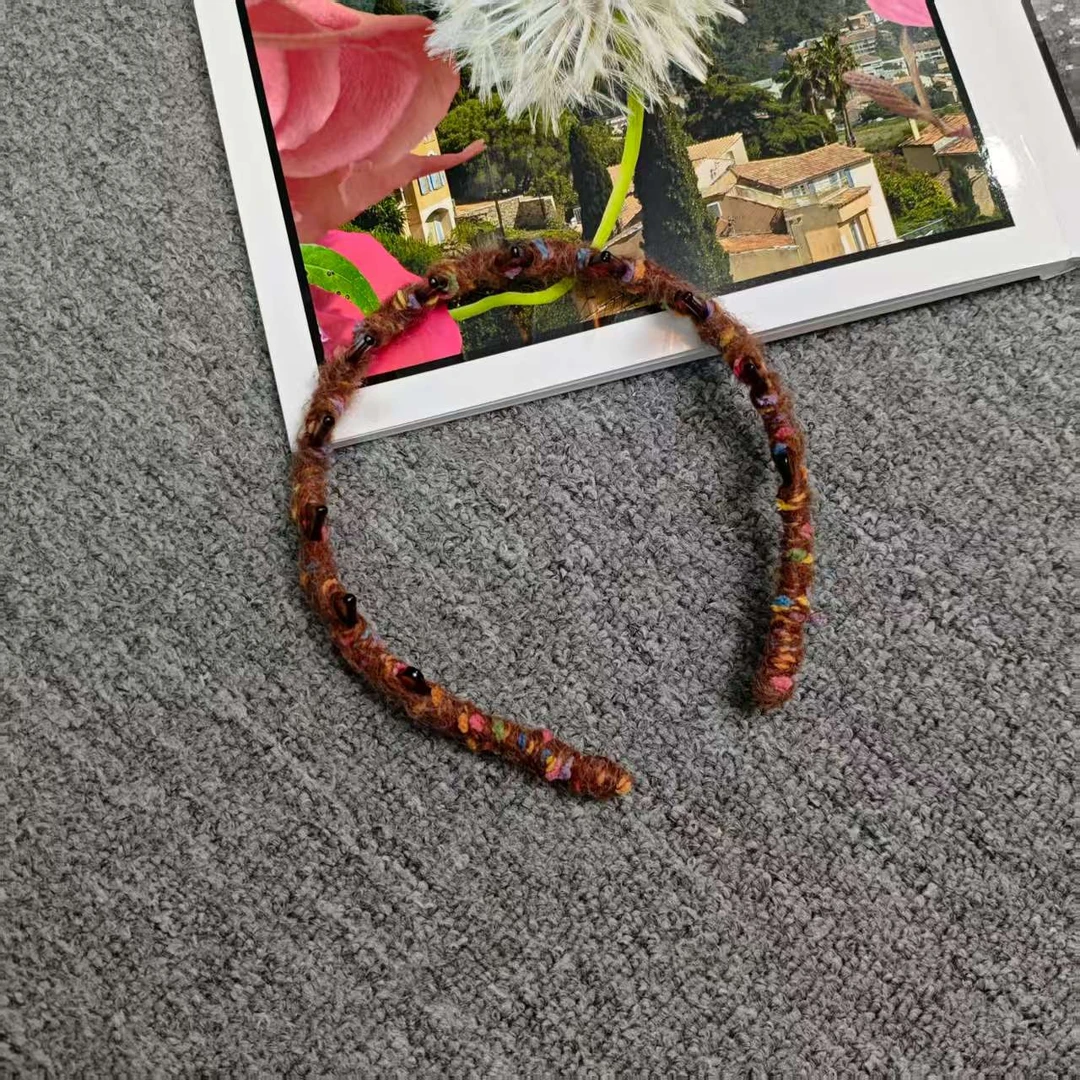 5390余小鱼 彩色毛线带齿波浪时尚百搭气质发箍