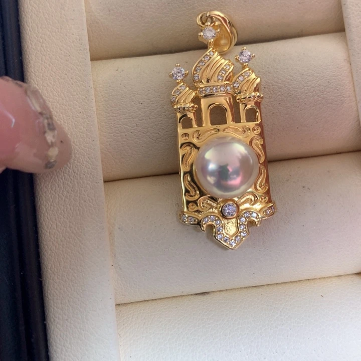 颈饰银S925镶嵌海水珍珠