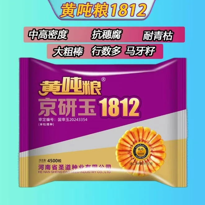 京研玉1812（黄吨粮”）升级版抗穗腐长马齿红轴大棒抗病抗倒正品