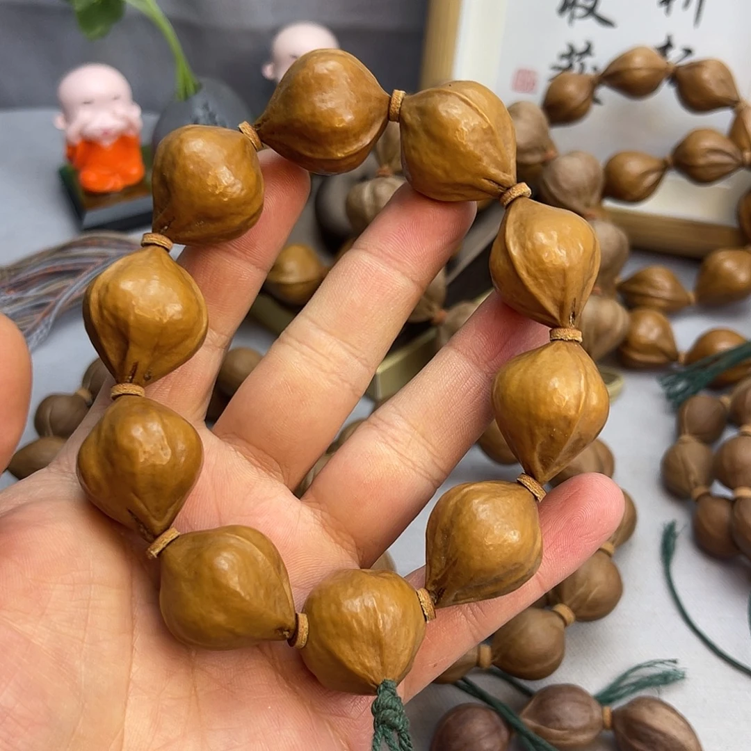 @***鹏橄榄核手串24蒜头核