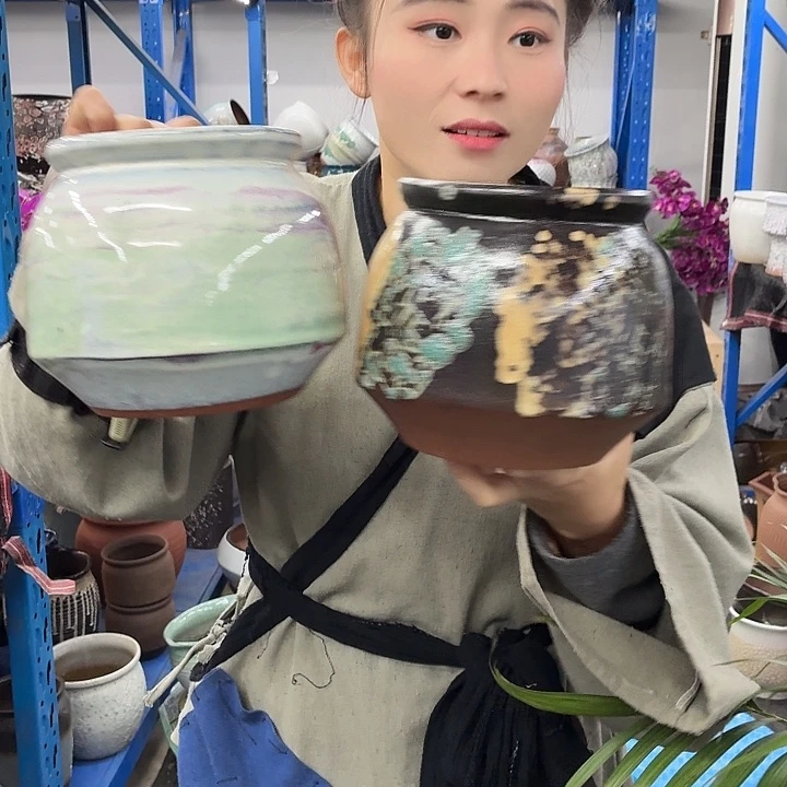 14×15 -粗陶花盆有孔-买买买