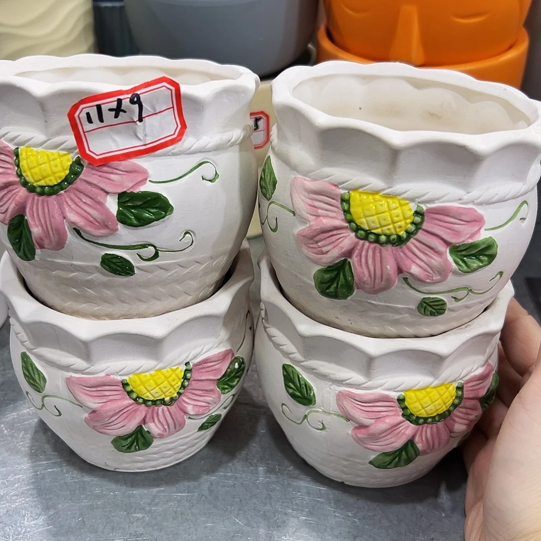 外贸尾单陶瓷花盆凑10米包邮