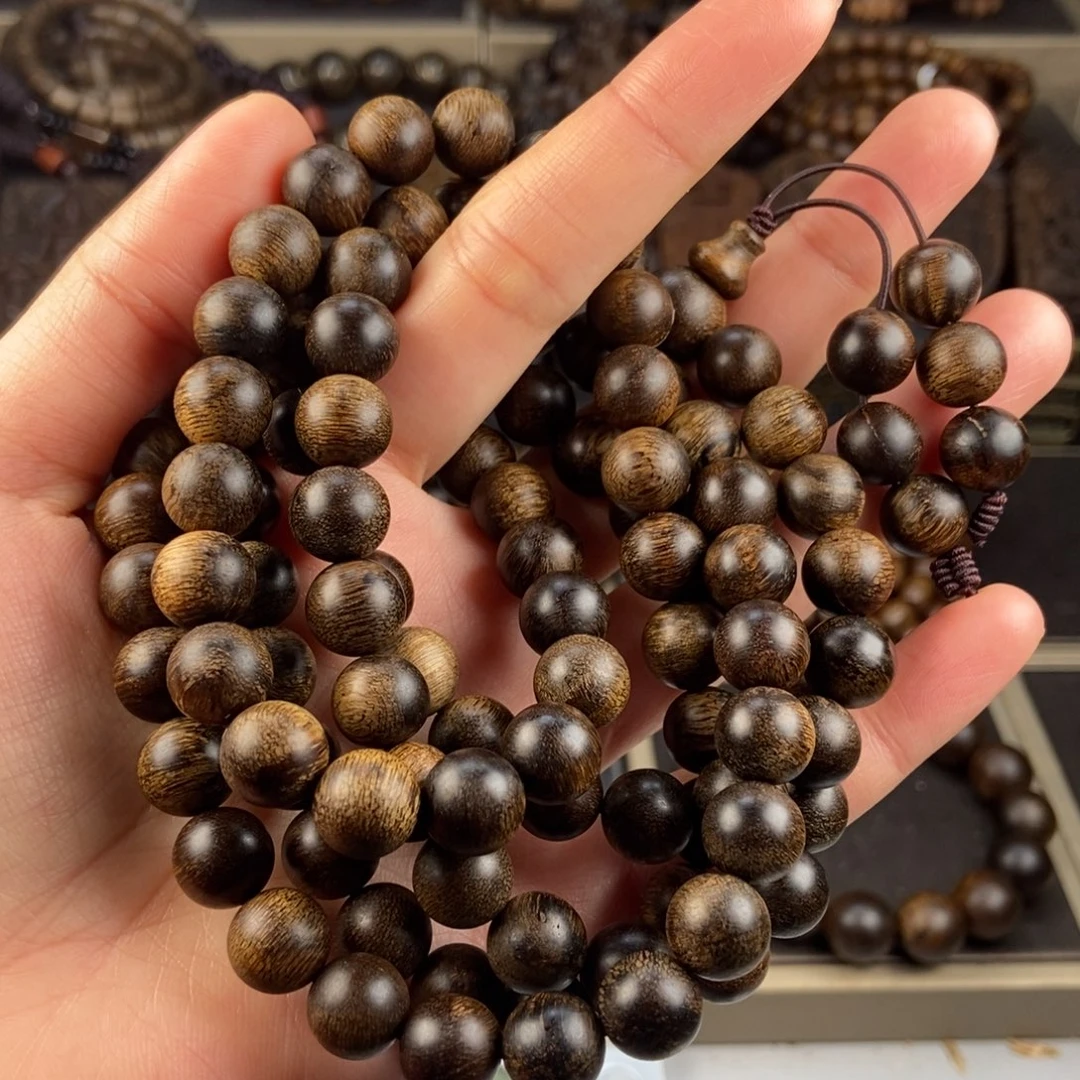 沉香手串꧁****꧂越南芽庄白棋楠玉化留疤