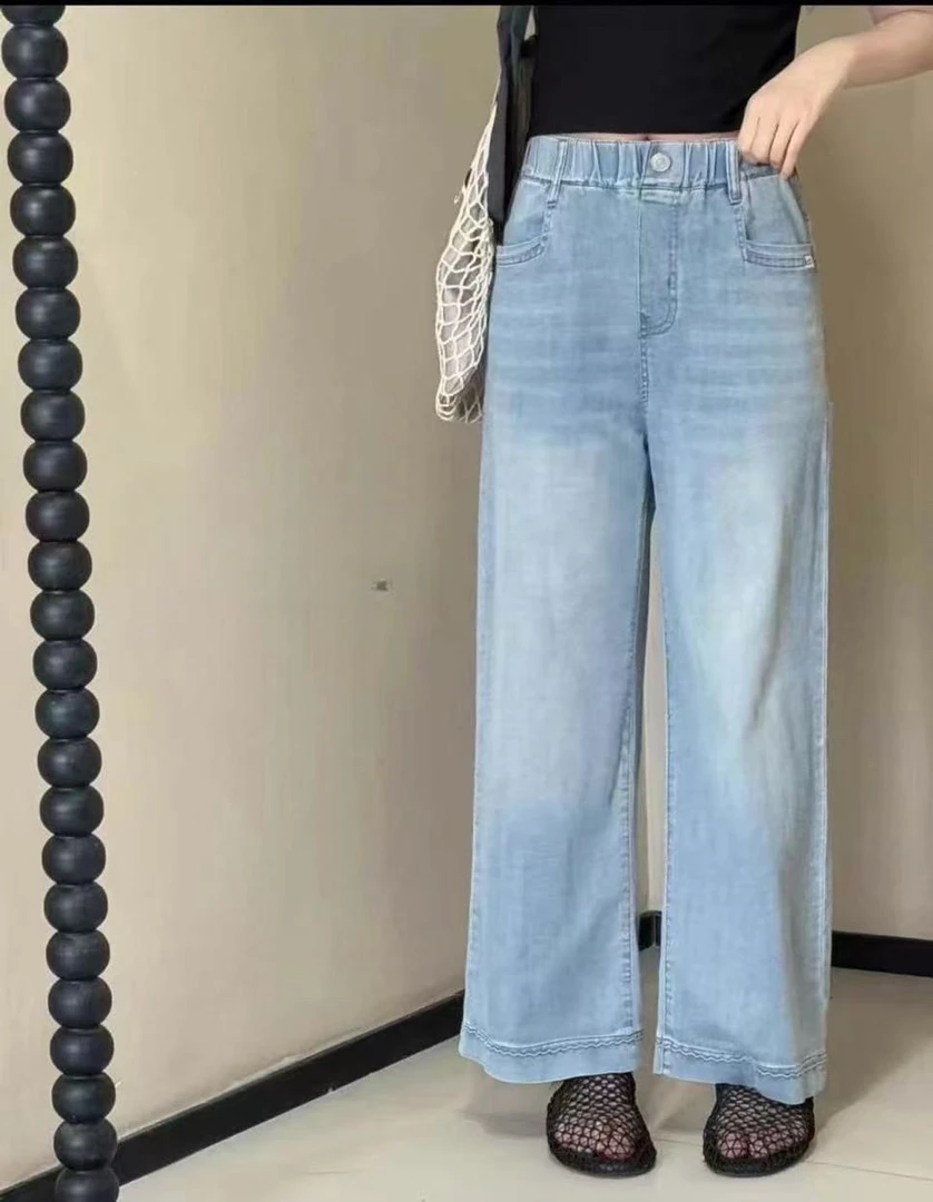 糖依果家 2025儿童薄款九分牛仔裤7595