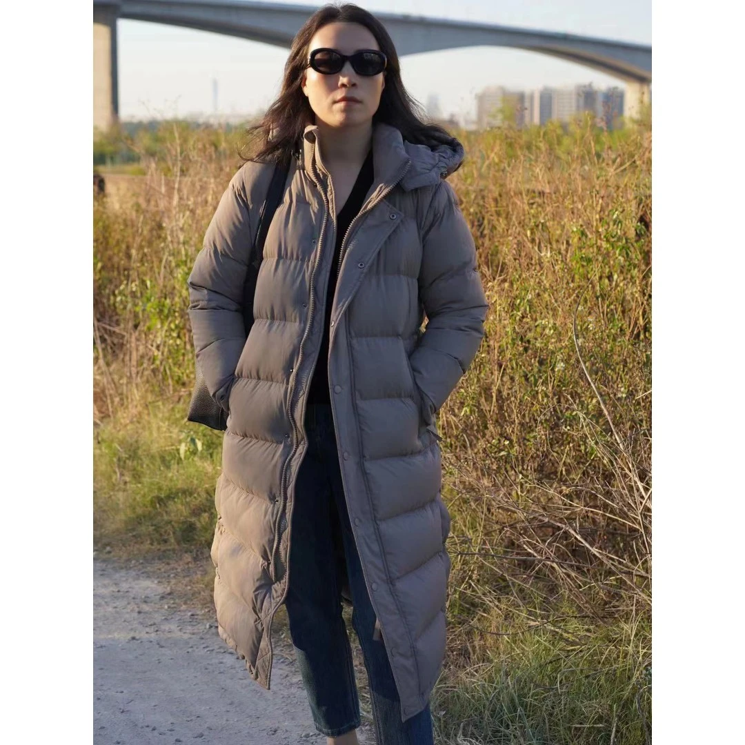 秋冬长款保暖面包服白鹅绒羽绒服610131