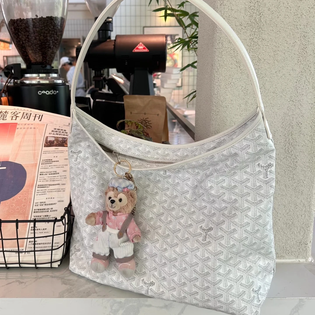 99新 Goyard hobo白拼色pvc单肩包 39408