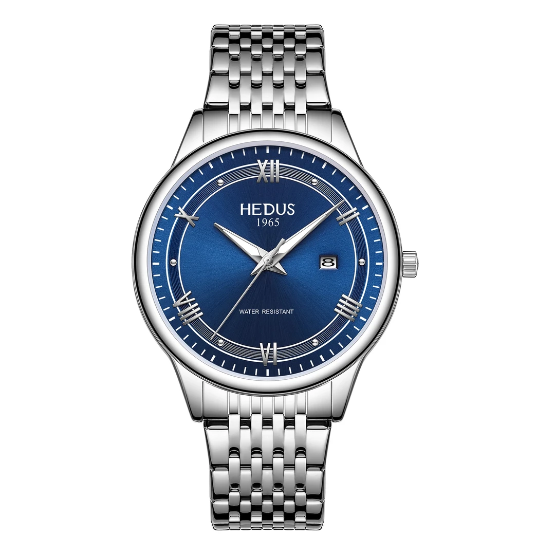 亨达时新款 蓝蝶飞系列 百搭个性防水男款腕表