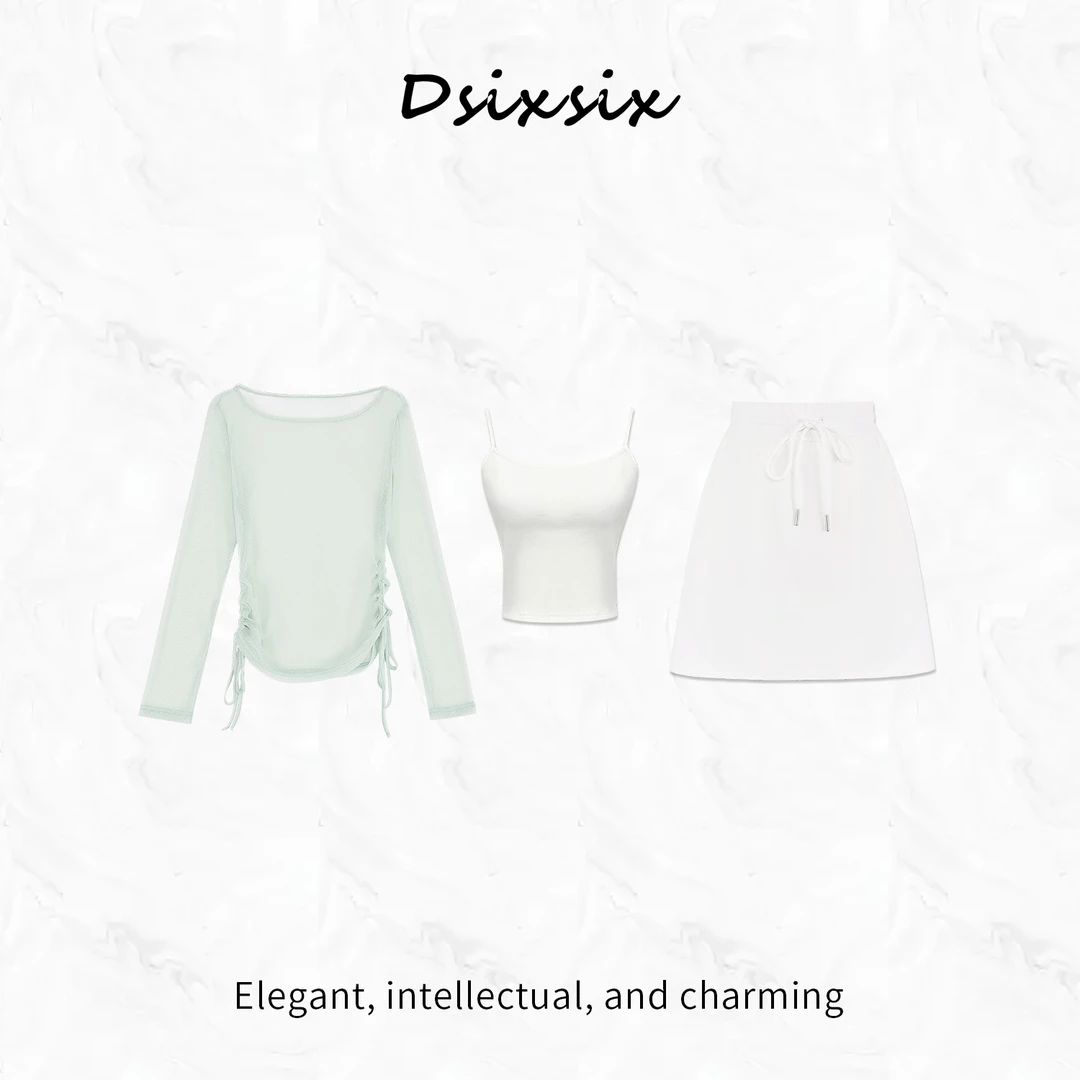 Yeah Me/也觅【烟雨朦胧】夏季新款淡雅气质设计感显瘦牛仔短裙套装