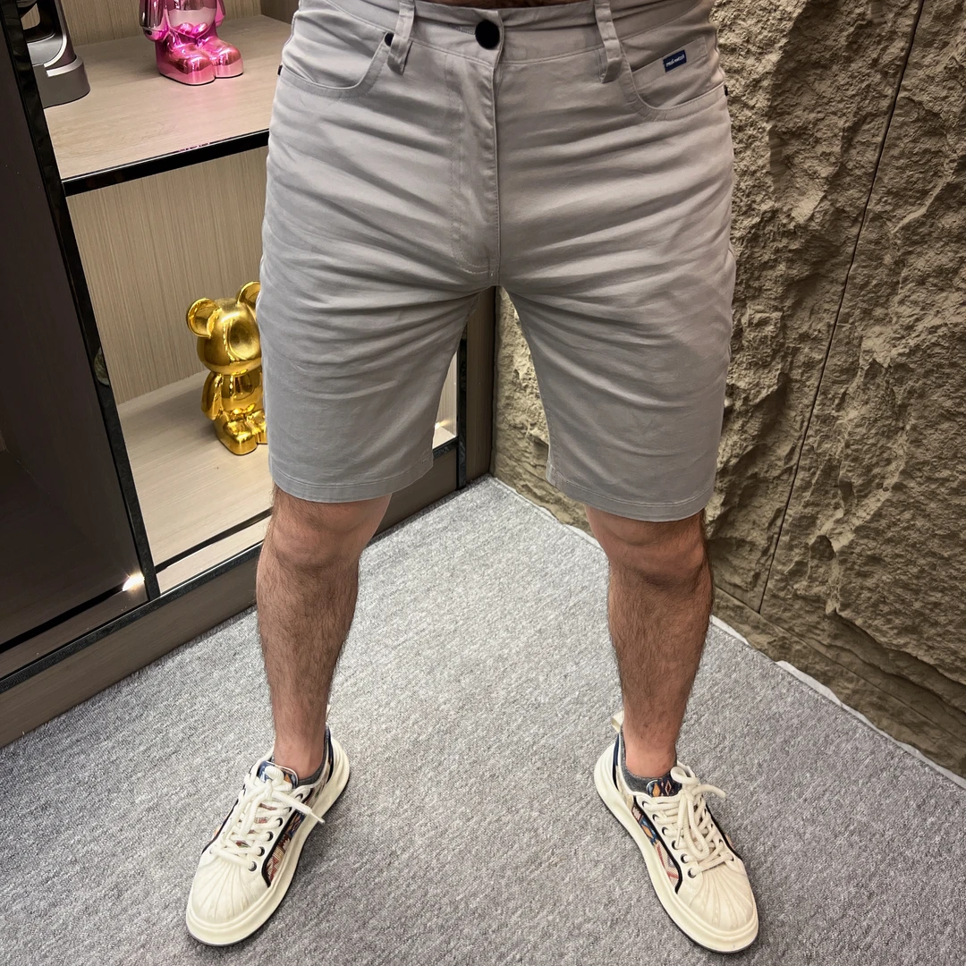 夏季薄款短裤男休闲裤直筒五分纯棉弹力中裤5分马裤男裤裤子-643#