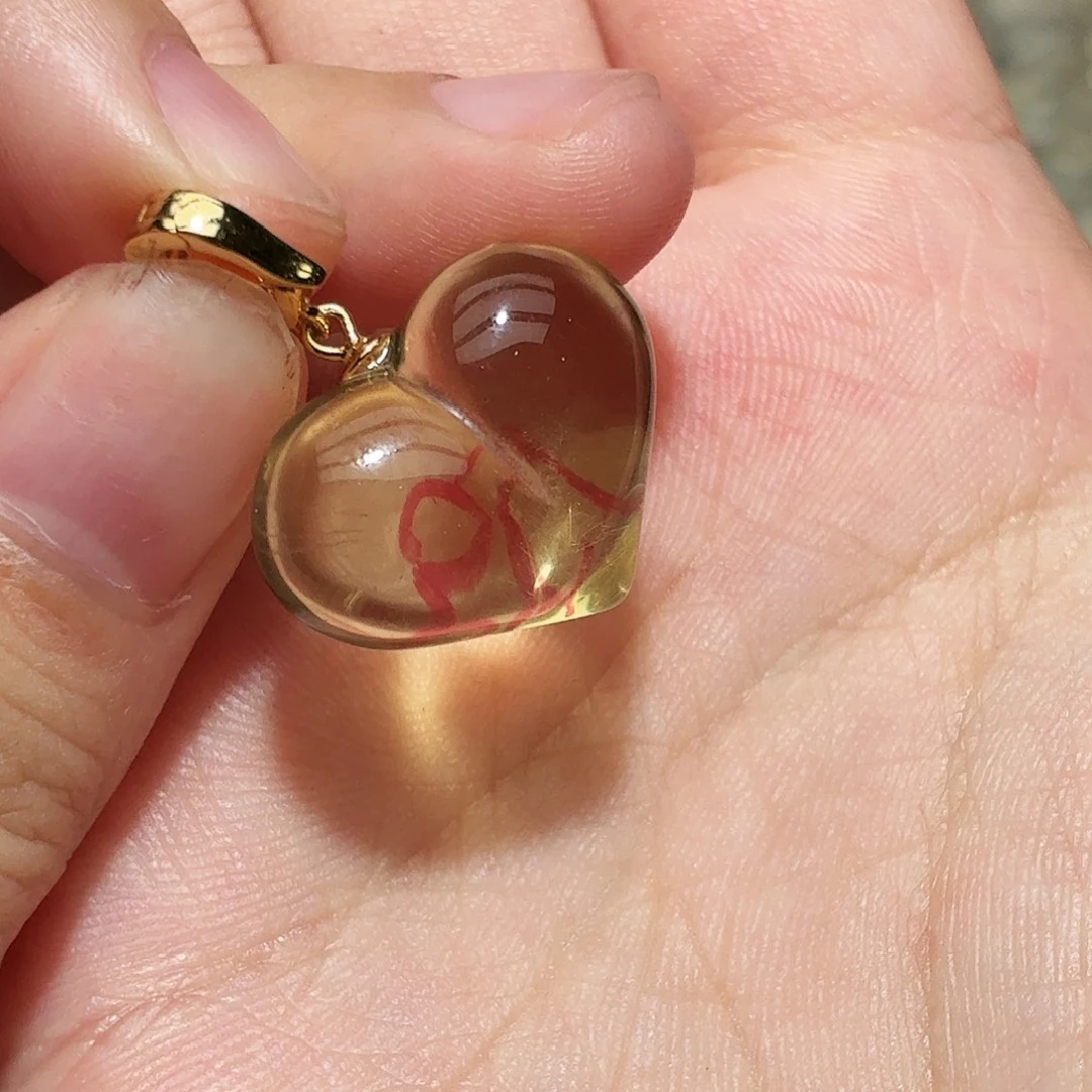 吊坠(不含链)未镶嵌水晶黄水 爱心 屁桃 吊坠