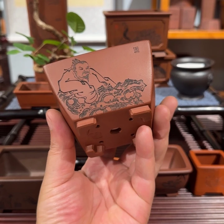 y***u紫砂花盆原矿紫泥