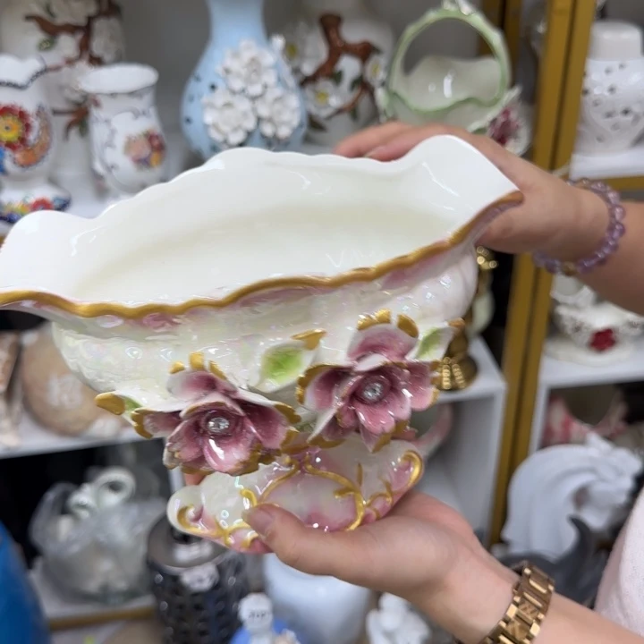 瓷片陶瓷工艺花瓶摆件