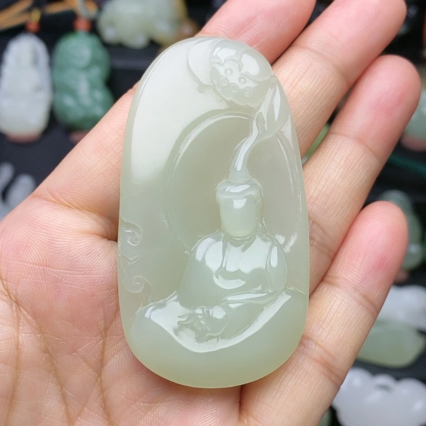 【闪购商品】和田玉挂件未镶嵌K*