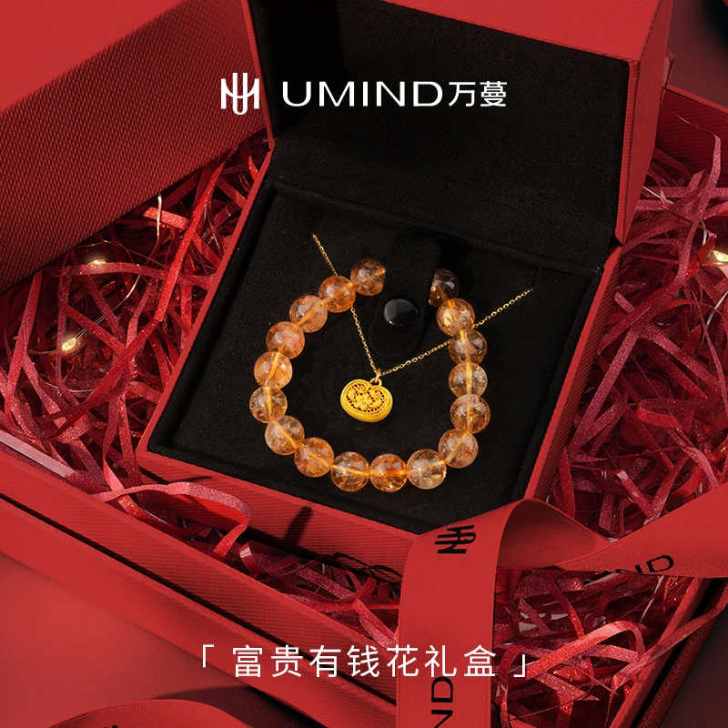 UMIND/万蔓富贵有钱花-礼盒足金999吊坠
