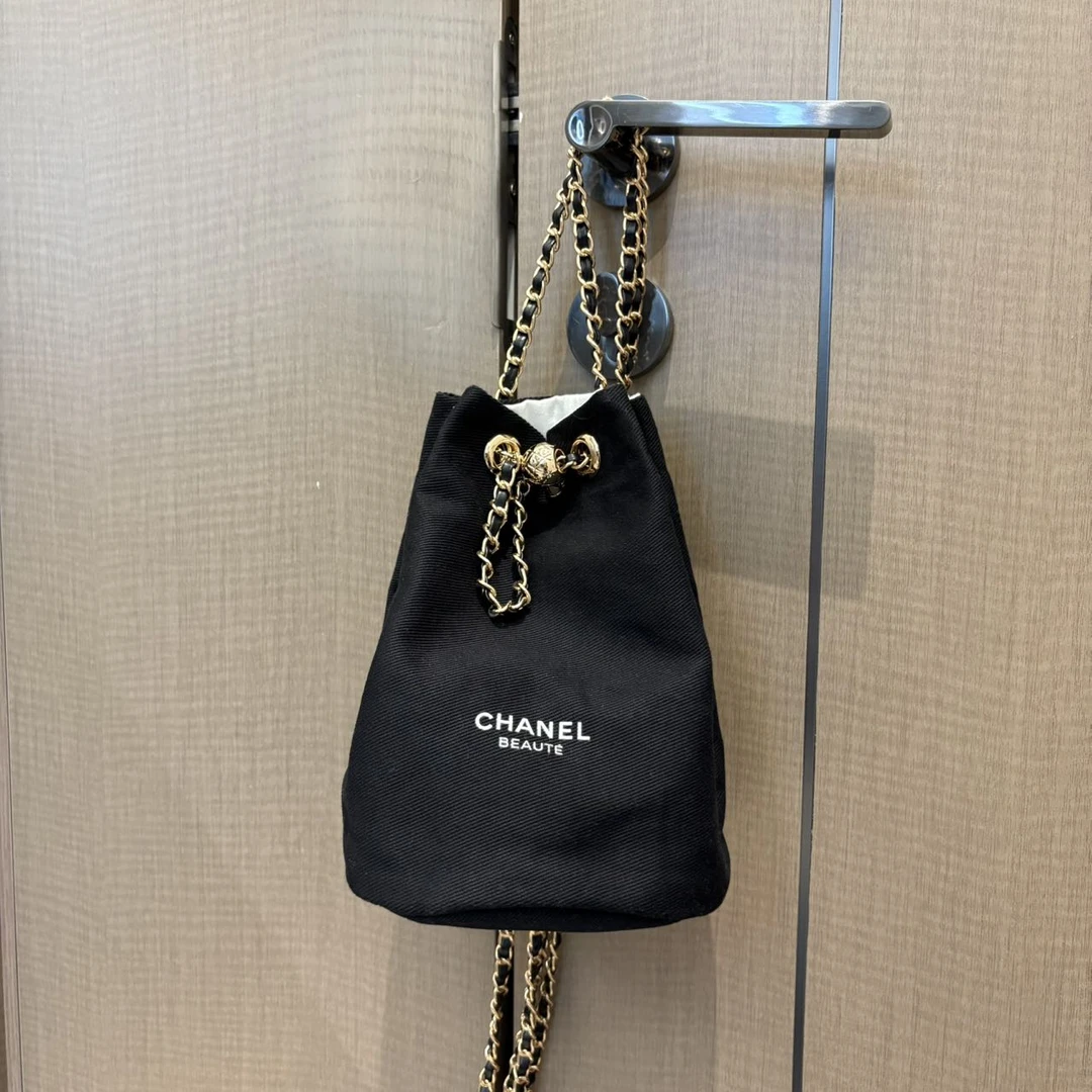 【小佟专属】黑色束口包 手提包化妆包 大容量-x