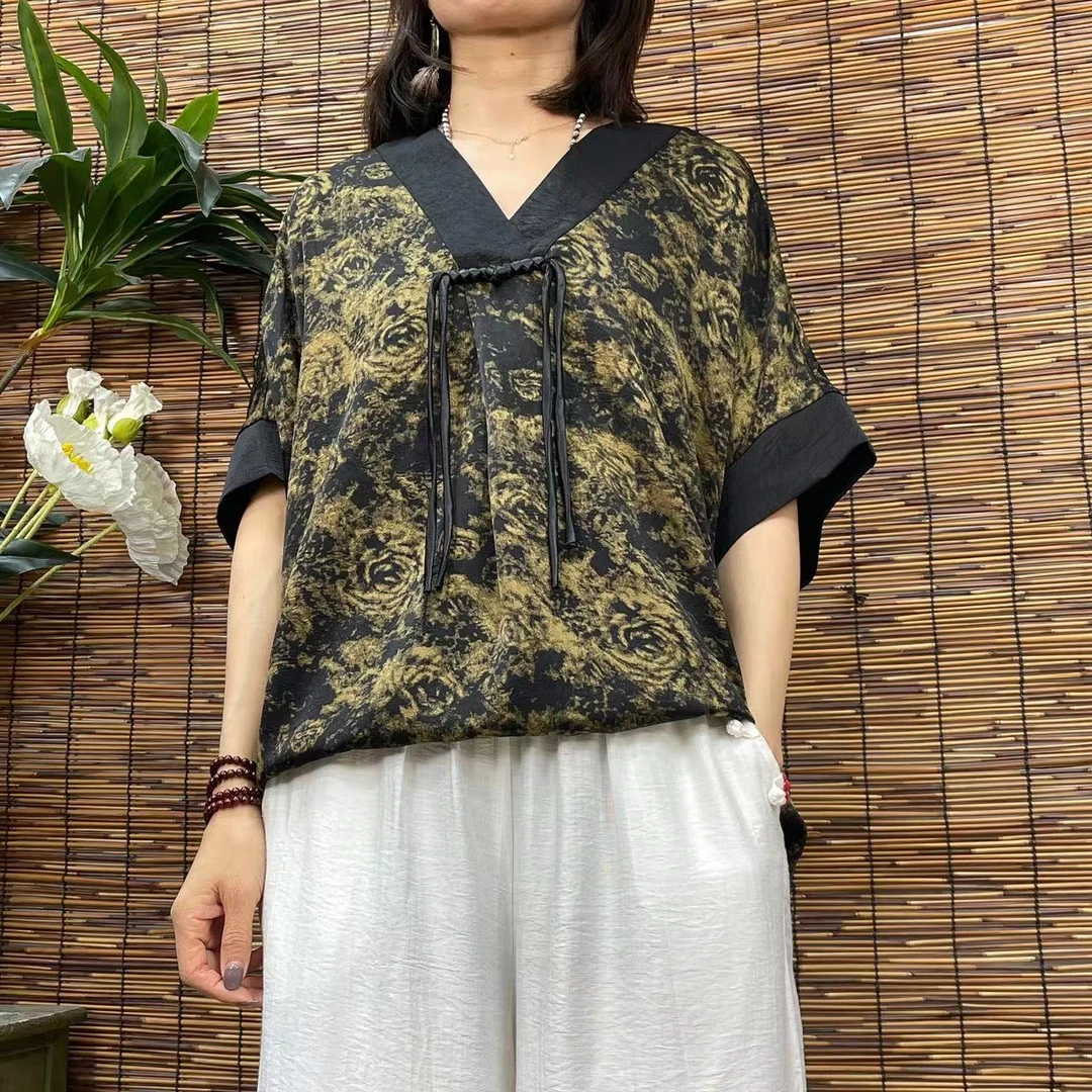 2198新款夏季宽松显瘦优雅气质T恤小衫QZ