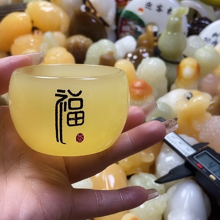 完全开放手把件杯子